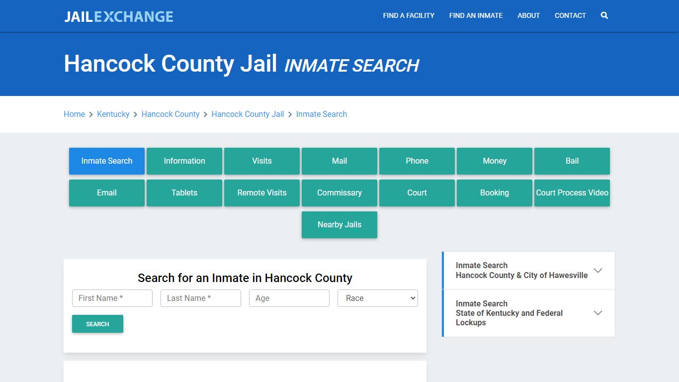 Hancock County Jail, KY Inmate Search: Roster & Mugshots