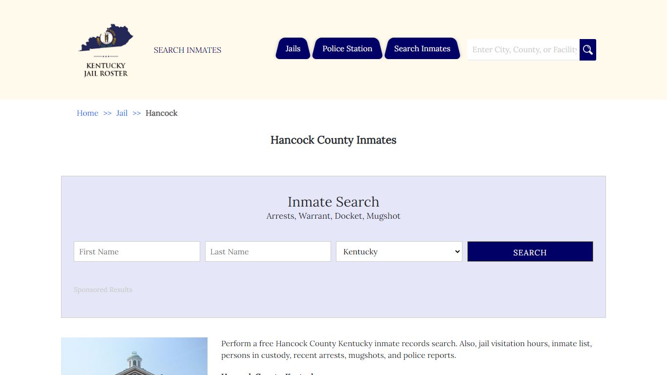 Hancock County Inmates - Jail Roster Search